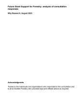 Future Grant Support for Forestry: Analysis of consultation responses